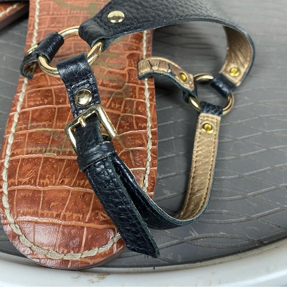 Black Leather Women's Sandals - Picture 11 of 16